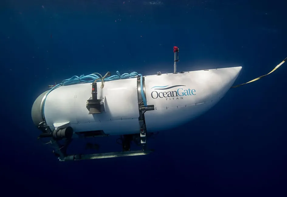 Fotografía facilitada por Ocean Gate que muestra el exterior de un submarino turístico, con capacidad para cinco personas, operado por la citada compañía. Fotografía facilitada por Ocean Gate que muestra el exterior de un submarino turístico, con capacidad para cinco personas, operado por la citada compañía.
