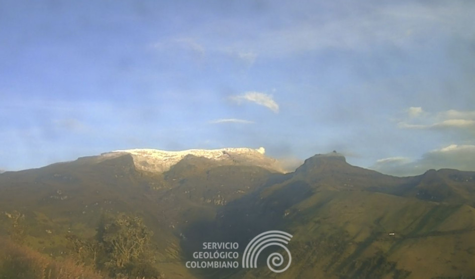 Estado del volcán Nevado del Ruiz en la mañana de este 11 de junio desde el sector de Pitayó y el río Lagunilla. Estado del volcán Nevado del Ruiz en la mañana de este 11 de junio desde el sector de Pitayó y el río Lagunilla.