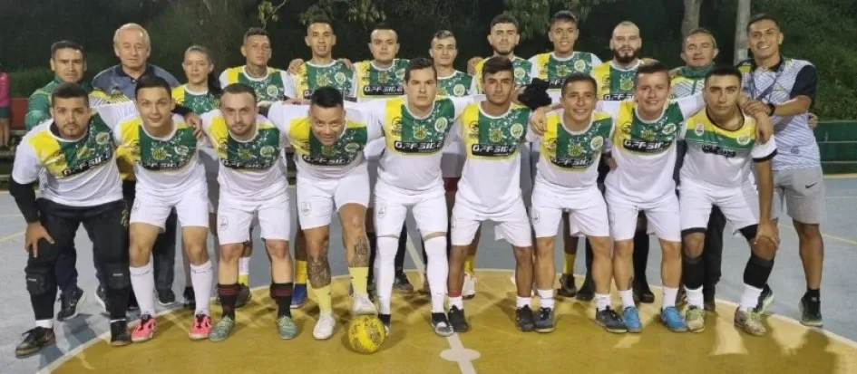 Grupo de Real caldas para disputar la Liga Nacional de Fútbol de Salón. Juegos Nacionales del 2023