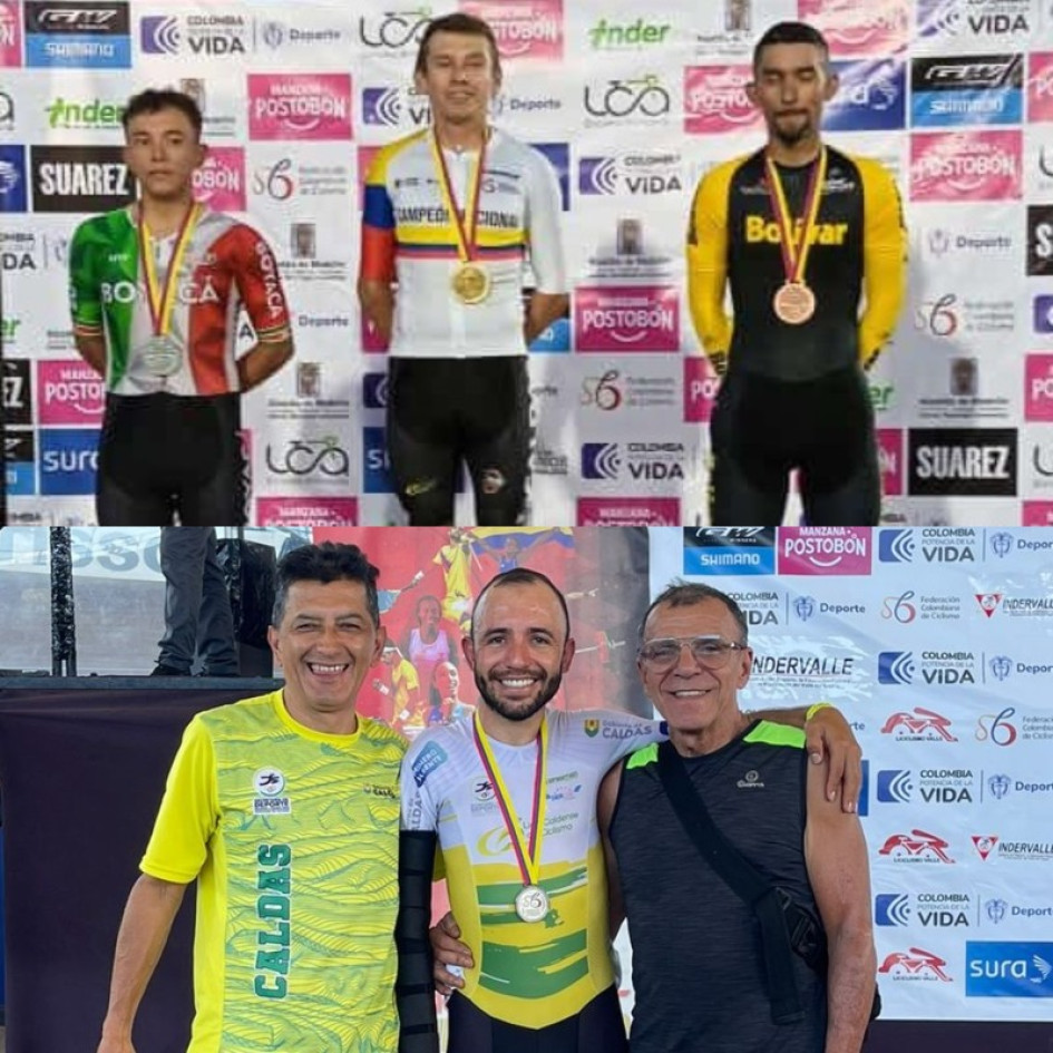 Dídier Chaparro (arriba en el centro) obtuvo medalla de oro en Medellín y José Róbinson Jaramillo (abajo en el centro) se colgó la presea de plata en Cali. Dídier Chaparro (arriba en el centro) obtuvo medalla de oro en Medellín y José Róbinson Jaramillo (abajo en el centro) se colgó la presea de plata en Cali.