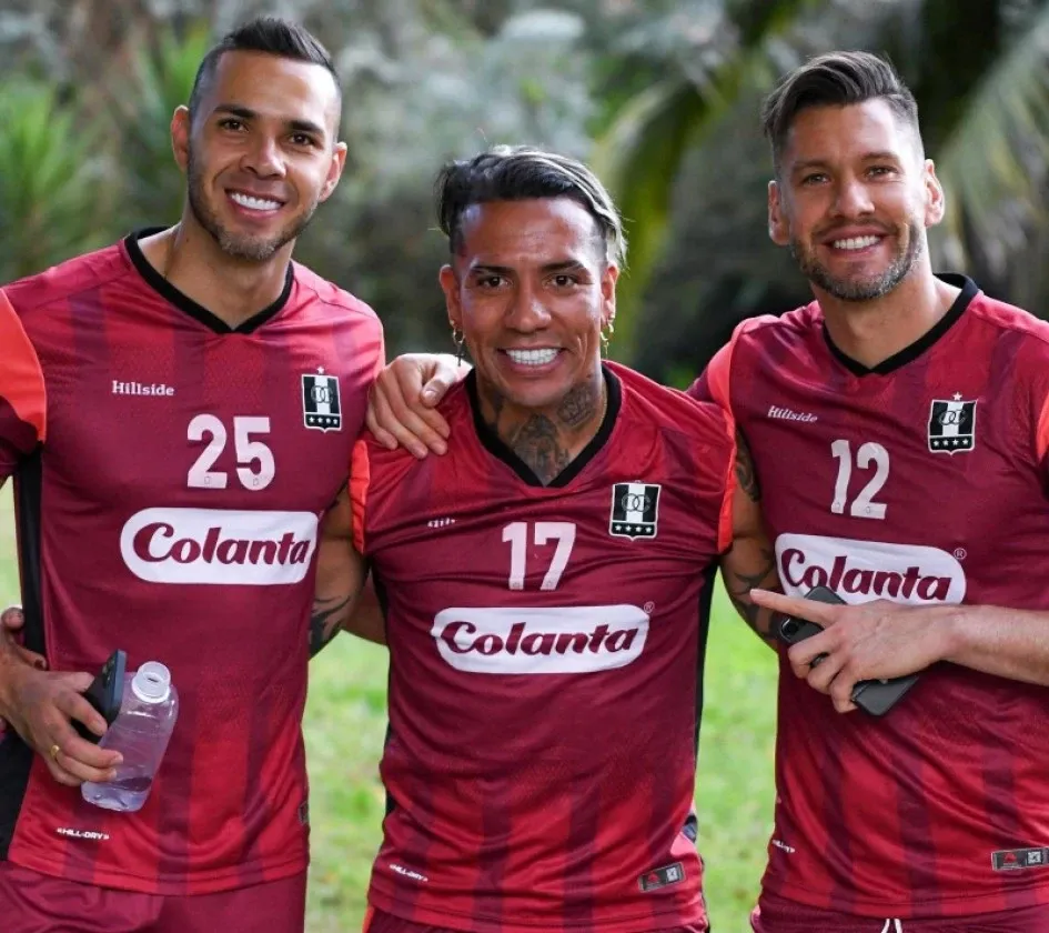 Éder Chaux, Dayro Moreno y Gerardo Ortiz. Once Caldas