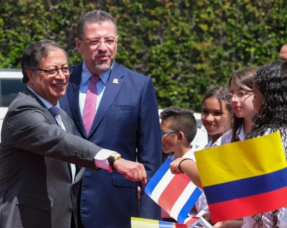 Los presidentes de Costa Rica y Colombia, Rodrigo Chaves y Gustavo Petro. Los presidentes de Costa Rica y Colombia, Rodrigo Chaves y Gustavo Petro.