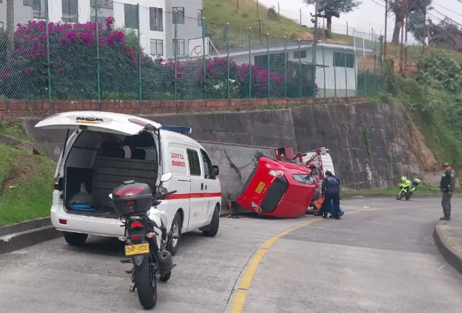 La grúa accidentada. 