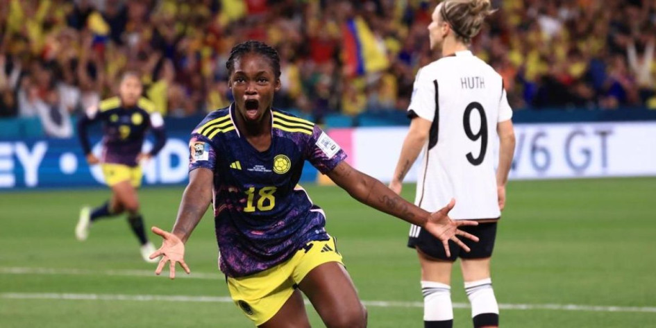 Linda Caicedo Linda Caicedo celebra su gol ante Alemania en el Mundial Femenino.
