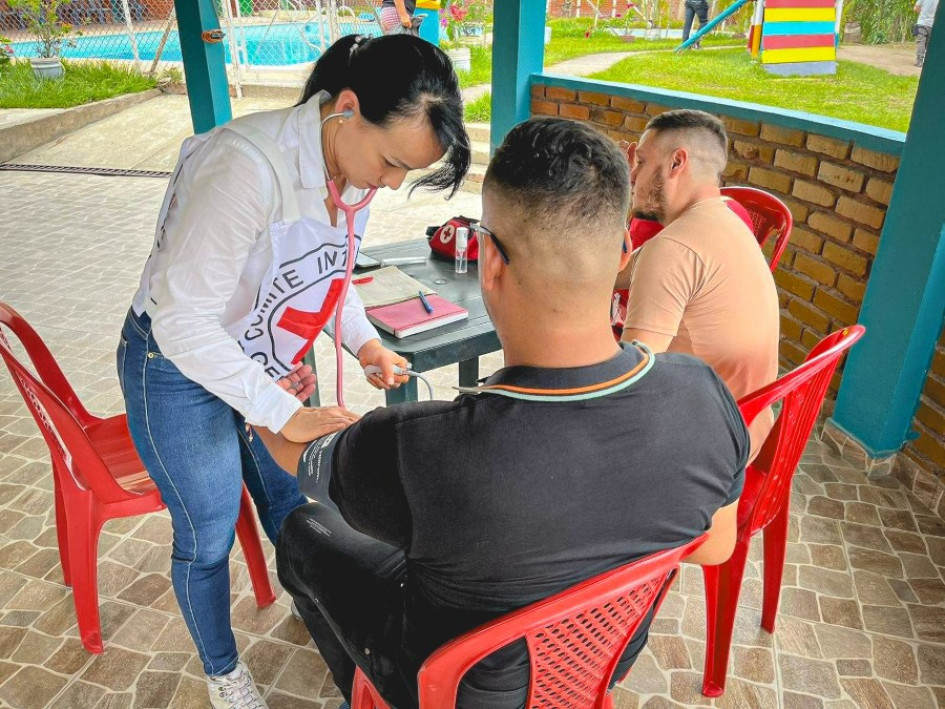 Soldados liberados en Nariño El Comité Internacional de la Cruz Roja recibió a los soldados liberados.