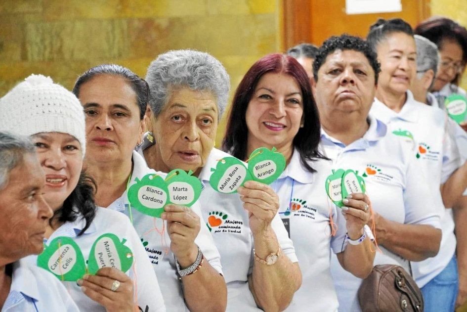 Las integrantes del colectivo Mujeres caminando por la verdad reclaman justicia para sus familiares. Las integrantes del colectivo Mujeres caminando por la verdad reclaman justicia para sus familiares.