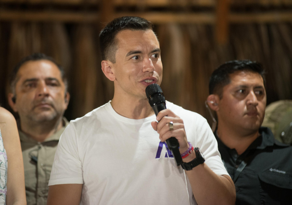 Daniel Noboa, presidente electo de Ecuador, votó en la mañana de este domingo en Olón. Daniel Noboa, presidente electo de Ecuador, votó en la mañana de este domingo en Olón.