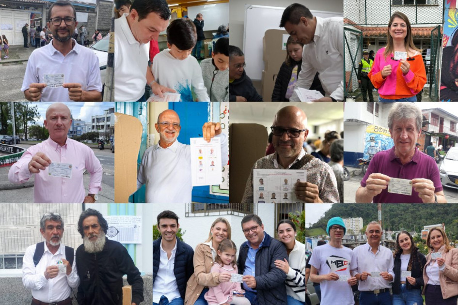 Candidatos votando Candidatos votando