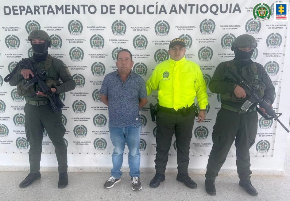 José Manuel Rada Medina, presunto máximo articulador de la organización dedicada a la minería ilegal. Captura en el Bajo Cauca antioqueño