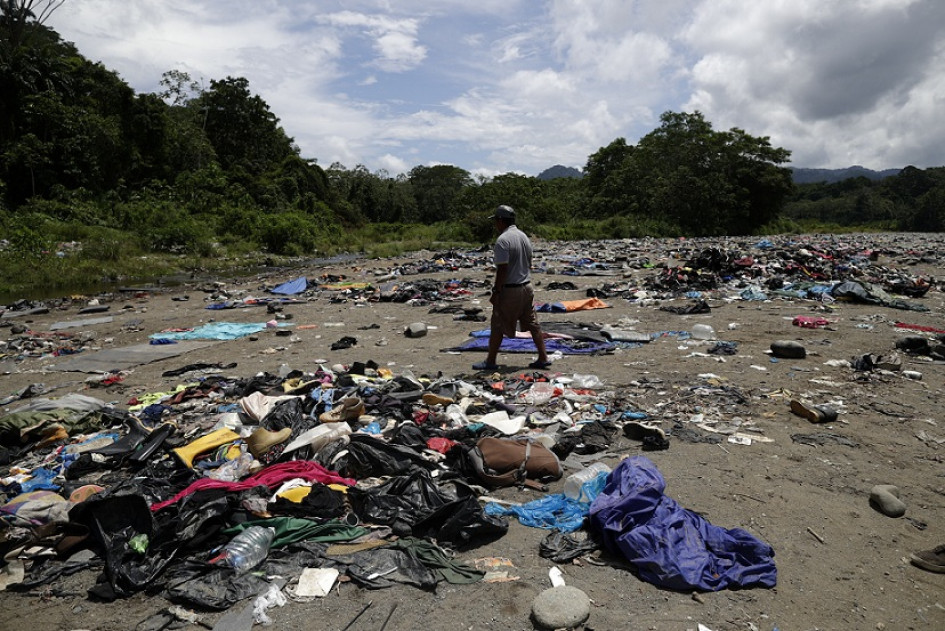 Foto / EFE / LA PATRIA La Presidencia de Panamá informó a finales de agosto pasado que se acumulaban unas "9.000 toneladas de basura en la frontera" selvática con Colombia. Foto / EFE / LA PATRIA La Presidencia de Panamá informó a finales de agosto pasado que se acumulaban unas "9.000 toneladas de basura en la frontera" selvática con Colombia.