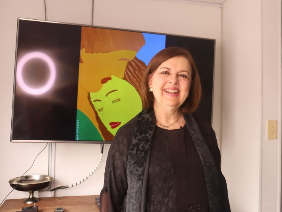 Maria de la Paz Jaramillo, artista manizaleña. Celebra sus 45 años de carrera artística.