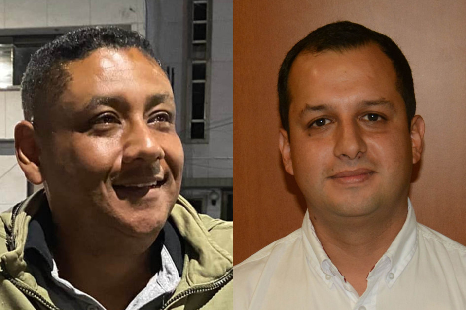 Rolando Roberto Acosta Perilla y Jorge Andrés Henao Castaño. Candidatos a alcaldías de Caldas