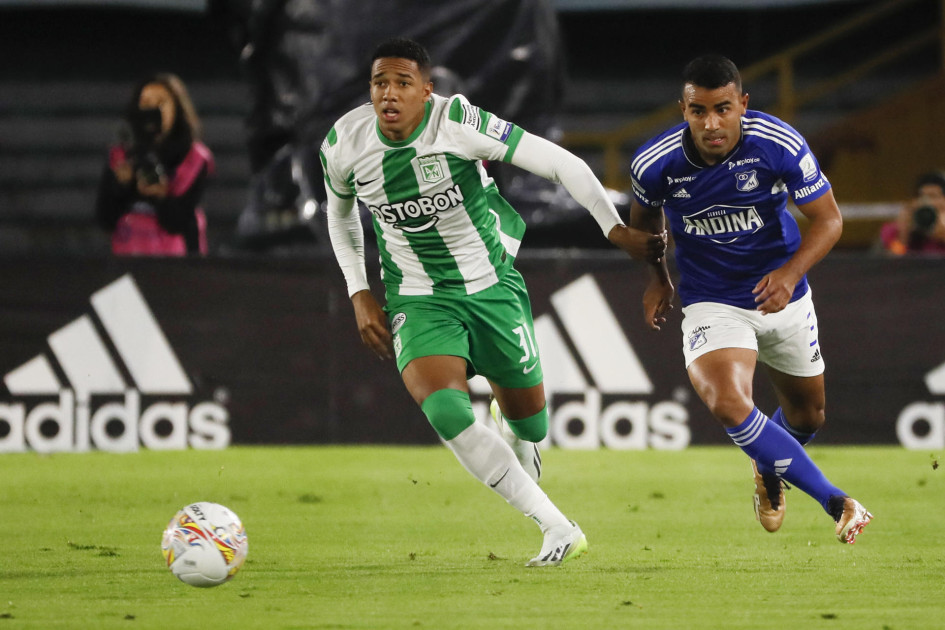 Dorlan Pabón les dio la ventaja a los verdes y Leonardo Castro igualó para los embajadores. La vuelta se jugará el 23 de noviembre en Medellín. Dorlan Pabón les dio la ventaja a los verdes y Leonardo Castro igualó para los embajadores. La vuelta se jugará el 23 de noviembre en Medellín.