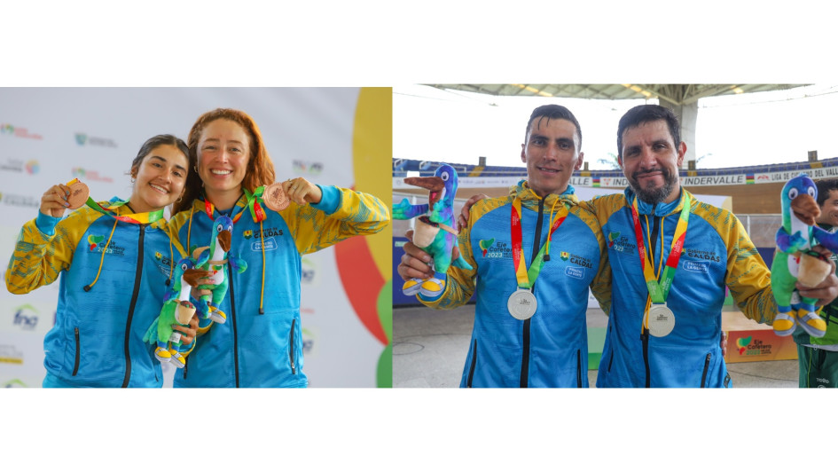 Natalia Carmona y Luisa Fernanda Naranjo ganaron bronce, mientras que Carlos Alberto Urán y Jhónatan Restrepo lograron plata. Natalia Carmona y Luisa Fernanda Naranjo ganaron bronce, mientras que Carlos Alberto Urán y Jhónatan Restrepo lograron plata.