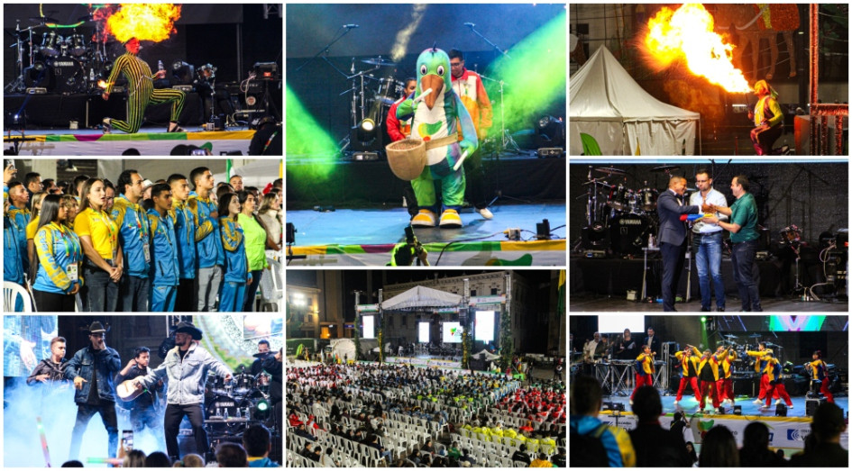 La Plaza de Bolívar de Manizales fue el epicentro, con actos musicales y artísticos y ante la presencia de más deportistas que público, de la clausura de 15 días de intensa actividad deportiva en el Eje Cafetero. Ahora esperan los Paranacionales. La Plaza de Bolívar de Manizales fue el epicentro, con actos musicales y artísticos y ante la presencia de más deportistas que público, de la clausura de 15 días de intensa actividad deportiva en el Eje Cafetero. Ahora esperan los Paranacionales.