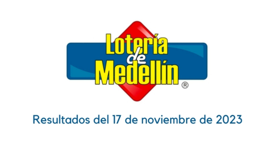 Loteria-de-Medellin-resultados-viernes-17-de-noviembre-2023 Logo de la Lotería de Medellín con un texto abajo que dice "Resultados del 17 de noviembre de 2023"