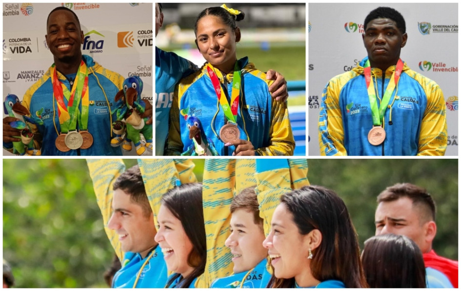 Luis Quiñónez, Brigidh Mayorga, Alexánder Borja y el equipo de relevos en actividades subacuáticas fueron algunos de los medallistas de plata y bronce destacados para Caldas.
