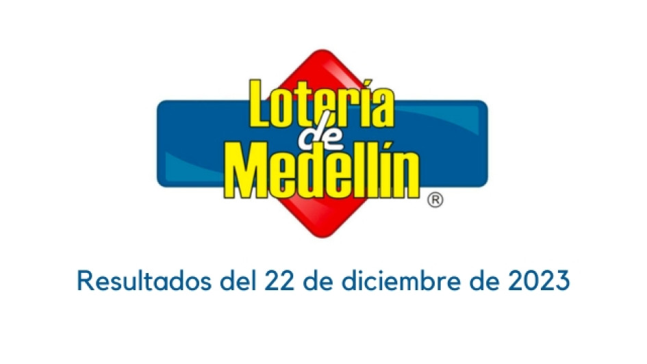 Loteria-de-Medellin-resultados-viernes-22-diciembre-2023 Logo de la Lotería de Medellín con un texto abajo que dice "Resultados del 22 de diciembre de 2023"