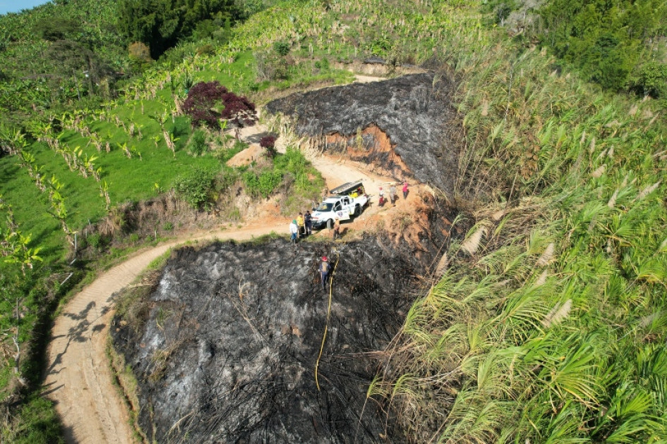 Este es el incendio que se ocurrió en la vereda la Tulia de Anserma (Caldas).