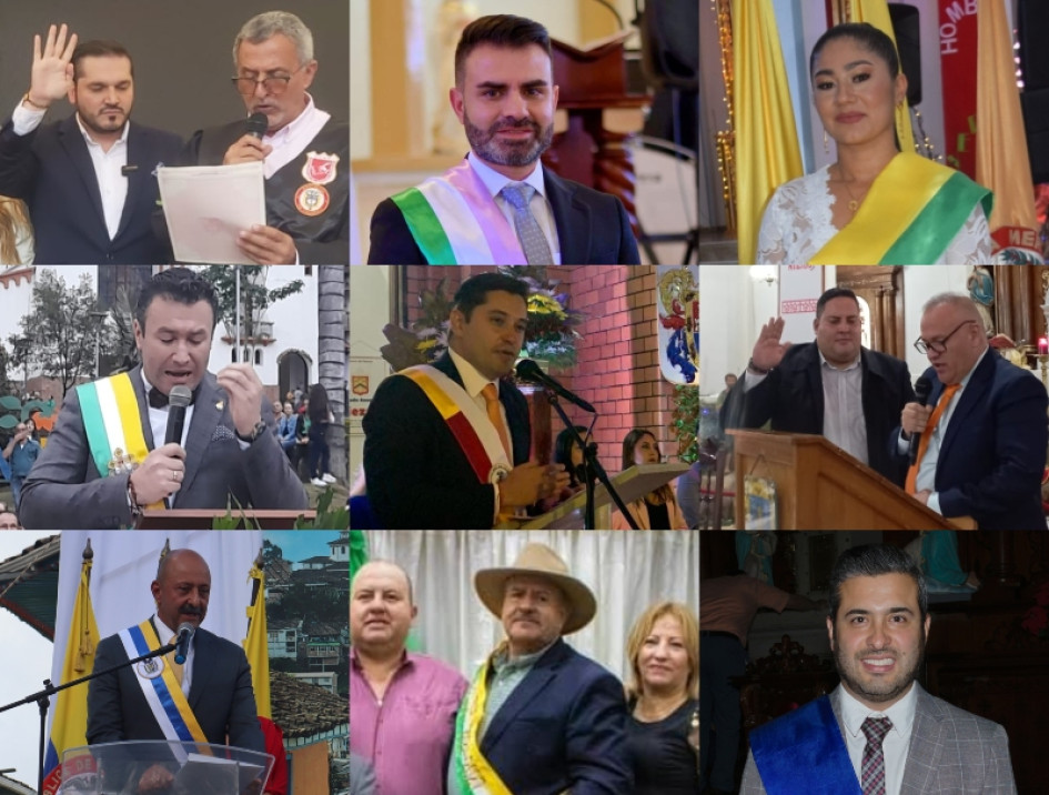 Ellos son nueve de los 27 alcaldes de Caldas posesionados. Ellos son nueve de los 27 alcaldes de Caldas posesionados.