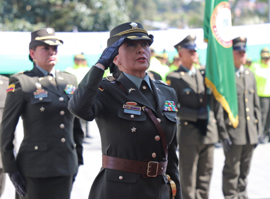 Coronel Yurian Jeannette Romero Murte durante la toma de mando como comandante de la Región 3 de la Policía Nacional. Coronel Yurian Jeannette Romero Murte durante la toma de mando como comandante de la Región 3 de la Policía Nacional.