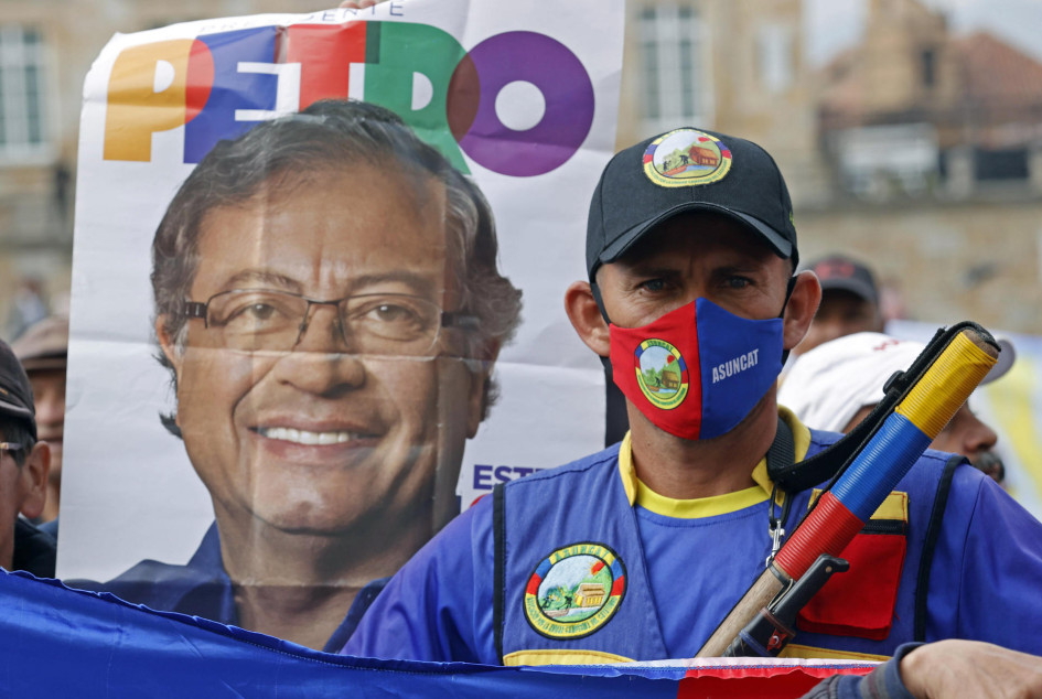 Manifestantes participaron en una movilización popular en apoyo al presidenteM Gustavo Petro, el jueves en Bogotá. Manifestantes participaron en una movilización popular en apoyo al presidenteM Gustavo Petro, el jueves en Bogotá.