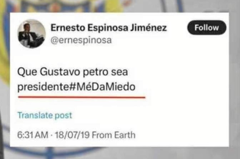 Reproducción | LA PATRIA Por este tipo de trinos fue recusado el procurador Ernesto Jesús Espinosa. Reproducción | LA PATRIA Por este tipo de trinos fue recusado el procurador Ernesto Jesús Espinosa.
