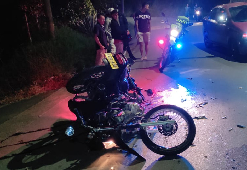 Estas son las dos motos que se chocaron en Manzanares. Accidente de tránsito en Manzanares