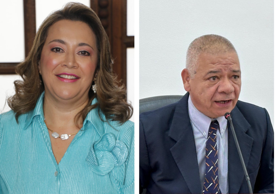 María Isabel Gaviria Calderón, presidenta de la Mesa Directiva de la Asamblea y diputada del Partido MIRA, y Luis Gonzalo Valencia, presidente de la Mesa Directiva del Concejo y concejal del Partido Conservador María Isabel Gaviria Calderón, presidenta de la Mesa Directiva de la Asamblea y diputada del Partido MIRA, y Luis Gonzalo Valencia, presidente de la Mesa Directiva del Concejo y concejal del Partido Conservador