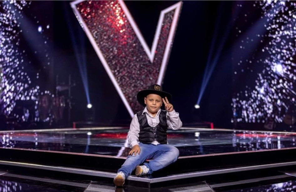 Juan Pablo Martínez en el diamante de La Voz Kids. Juan Pablo Martínez en el diamante de La Voz Kids.