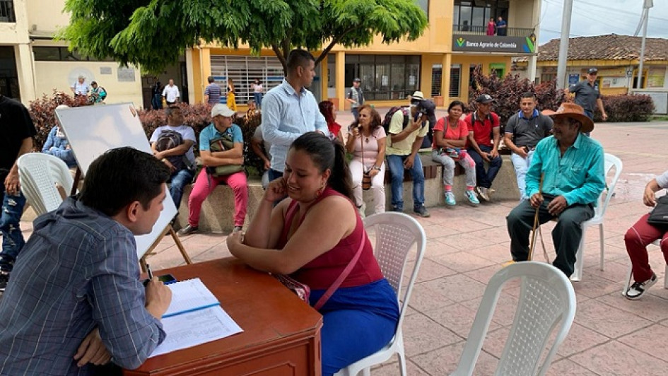 Trasladó el despacho al parque Foto|Albeiro Rudas|LA PATRIA