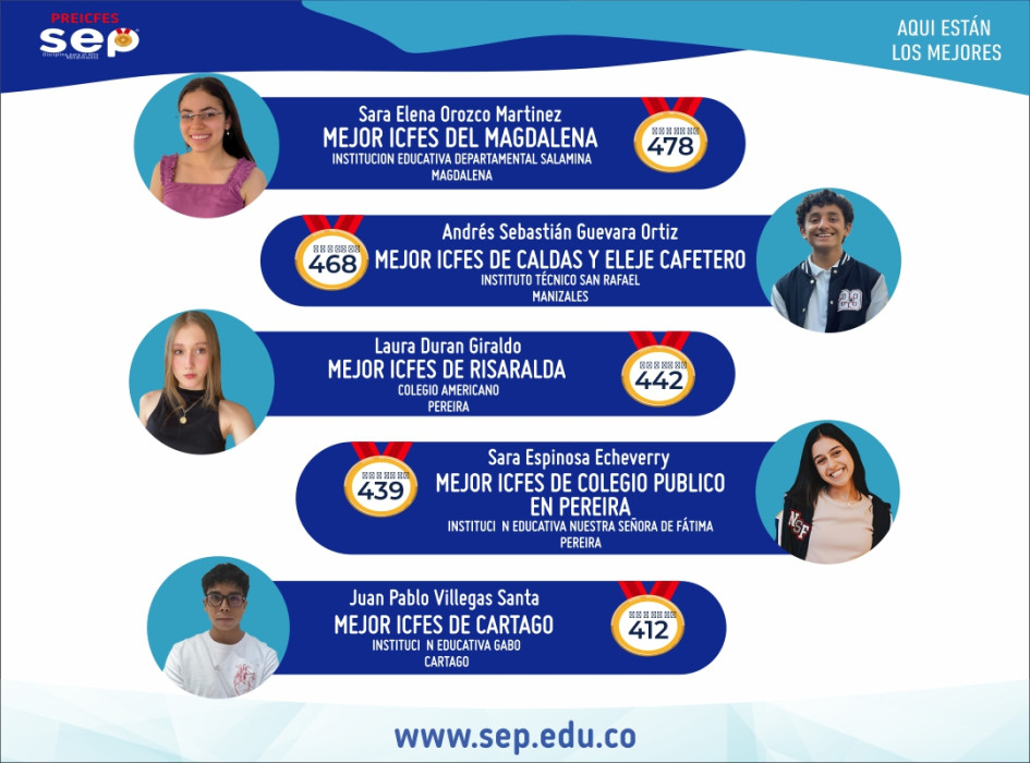 Preicfes SEP, el mejor de Caldas y Colombia: cinco primeros lugares en todo el país Preicfes SEP, el mejor de Caldas y Colombia: cinco primeros lugares en todo el país