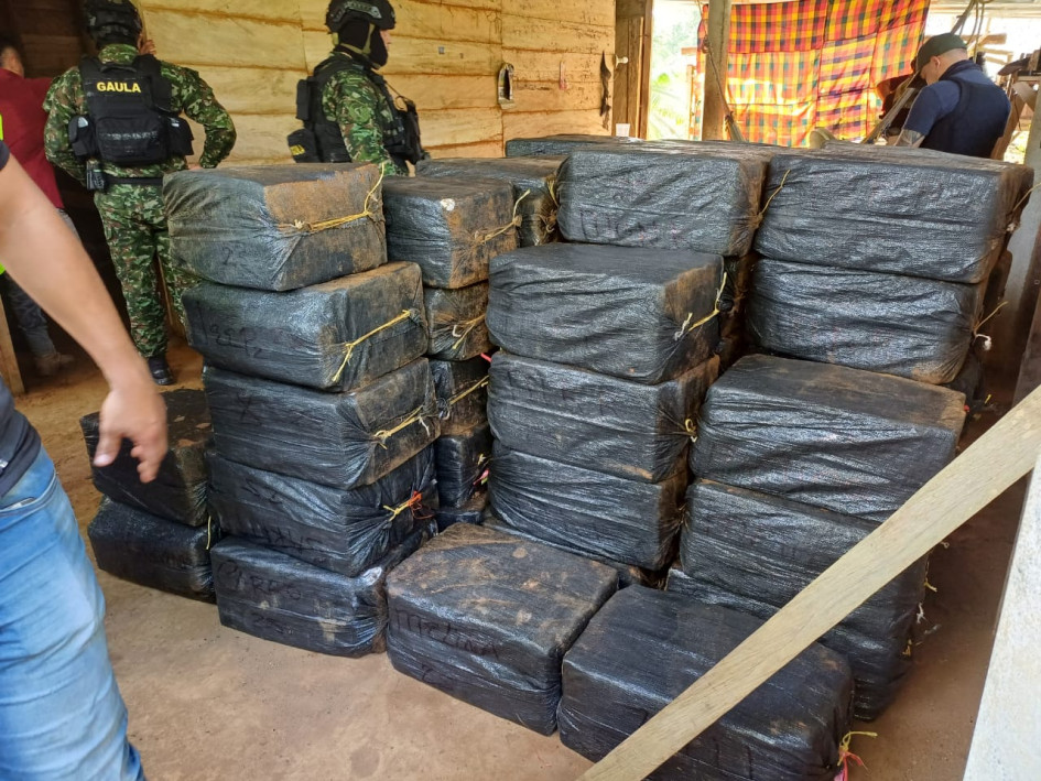 Las 5,6 toneladas de cocaína incautadas al Clan del Golfo. Las 5,6 toneladas de cocaína incautadas al Clan del Golfo.