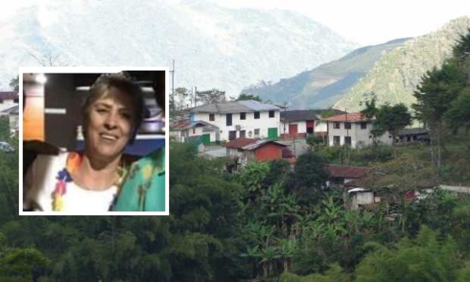 Elvia Castaño y la vereda La Rioja, de Pensilvania. Elvia Castaño y la vereda La Rioja, de Pensilvania.