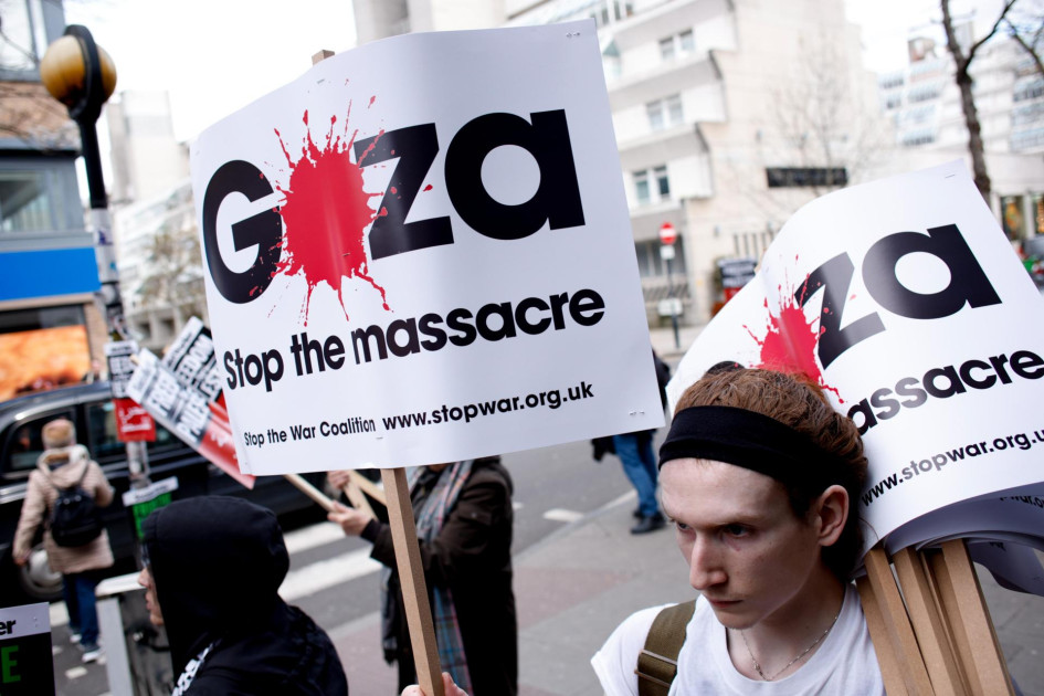 Protesta en Londres este sábado en contra del asedio de Israel a la Franja de Gaza. Protesta en Londres este sábado en contra del asedio de Israel a la Franja de Gaza.