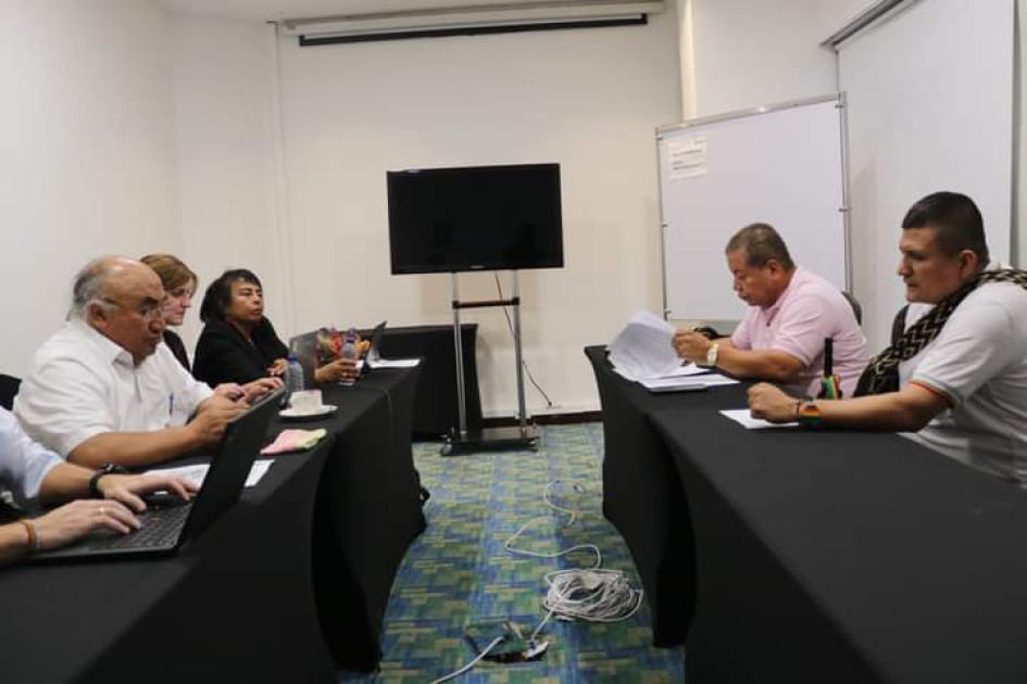Indígenas del Resguardo Cañamomo-Lomaprieta de Riosucio en reunión con representante de la ONU Indígenas del Resguardo Cañamomo-Lomaprieta de Riosucio en reunión con representante de la ONU