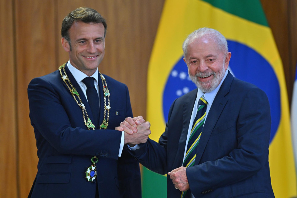 Los presidentes de Francia, Emmanuel Macron, y de Brasil, Luiz Inácio Lula da Silva. Los presidentes de Francia, Emmanuel Macron, y de Brasil, Luiz Inácio Lula da Silva.