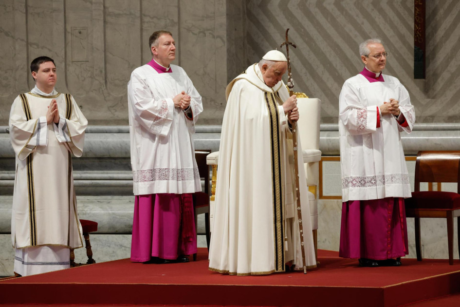 El papa Francisco durante la misa Crismal. El papa Francisco durante la misa Crismal.