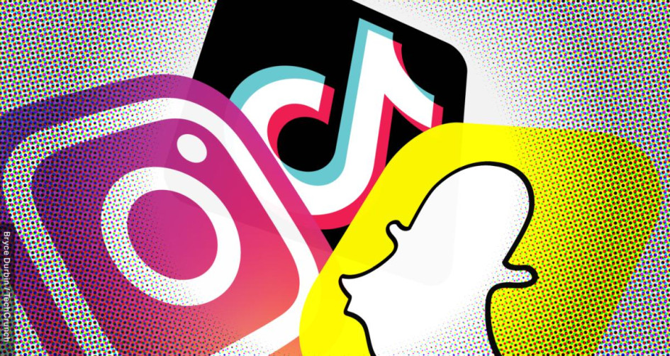 Logos de Tiktok, Instagram y Snapchat Logos de Tiktok, Instagram y Snapchat