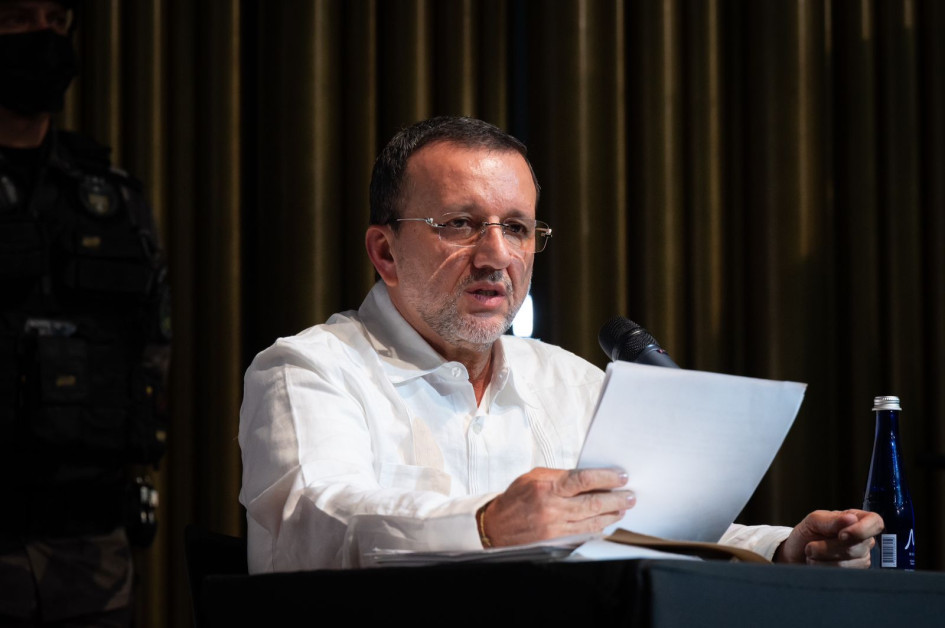 Carlos Mario Jiménez, alias Macaco, exjefe del frente paramilitar Bloque Central Bolívar de las Autodefensas Unidas de Colombia. Carlos Mario Jiménez, alias Macaco, exjefe del frente paramilitar Bloque Central Bolívar de las Autodefensas Unidas de Colombia.