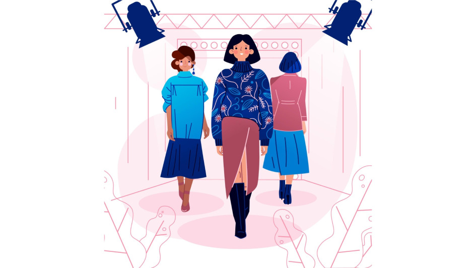 Ilustración desfile de modas Ilustración desfile de modas