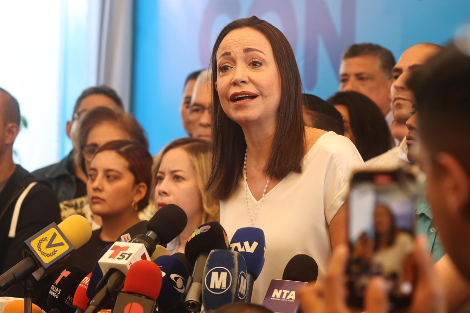 La exdiputada María Corina Machado habla durante una rueda de prensa en Caracas (Venezuela). La exdiputada María Corina Machado habla durante una rueda de prensa en Caracas (Venezuela).