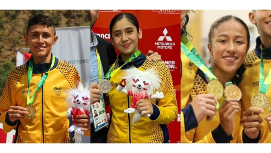 El ciclista Juan David Restrepo, la karateca María José Rave y la nadadora María Alejandra Santana, medallistas. El ciclista Juan David Restrepo, la karateca María José Rave y la nadadora María Alejandra Santana, medallistas.