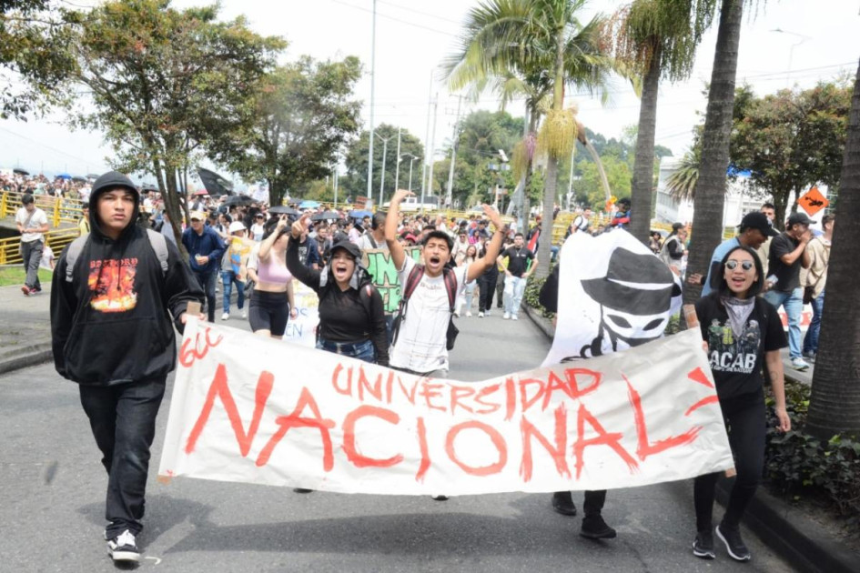 Estudiantes de la Universidad Nacional sede Manizales se movilizaron ayer en horas de la mañana. Estudiantes de la Universidad Nacional sede Manizales se movilizaron ayer en horas de la mañana.