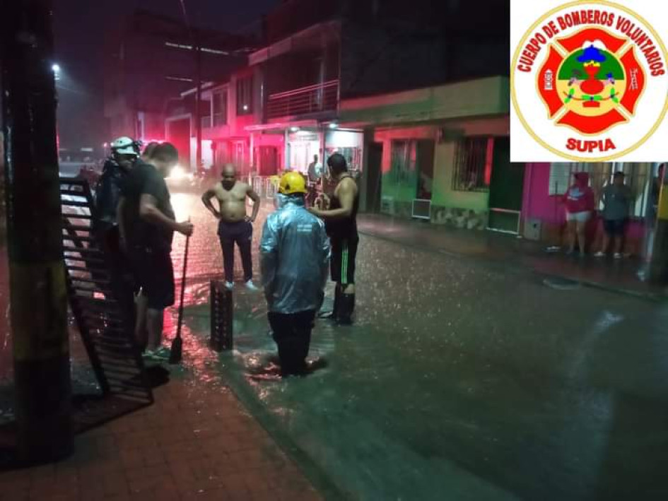 Las fuertes lluvias de ayer afectaron la zona urbana de Supía. Las fuertes lluvias de ayer afectaron la zona urbana de Supía.