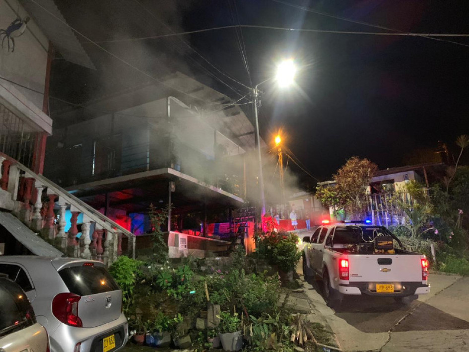 La Dirección Territorial de Salud de Caldas ya fumigó en algunas localidades del departamento. Aquí se muestra la intervención química en Belalcázar. La Dirección Territorial de Salud de Caldas ya fumigó en algunas localidades del departamento. Aquí se muestra la intervención química en Belalcázar.