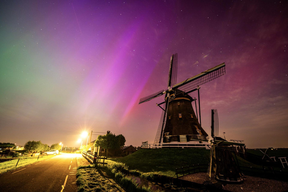 Auroras boreales en Paises Bajos. Auroras boreales en Paises Bajos.