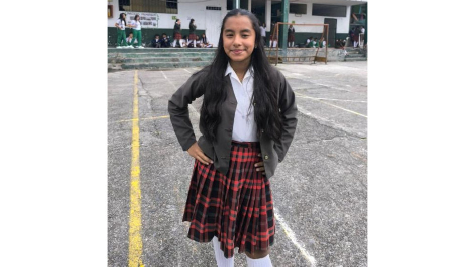 Luciana Castañeda Grajales, estudiante de la Institución Educativa Nuestra Señora del Rosario de Neira. Luciana Castañeda Grajales, estudiante de la Institución Educativa Nuestra Señora del Rosario de Neira.