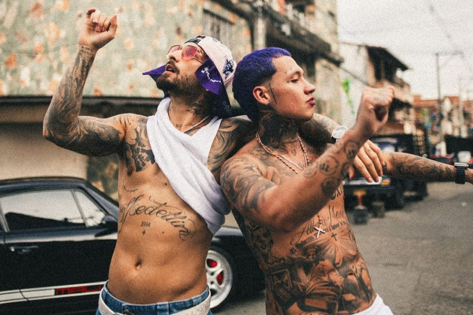 Maluma y Blessed. Maluma y Blessed.