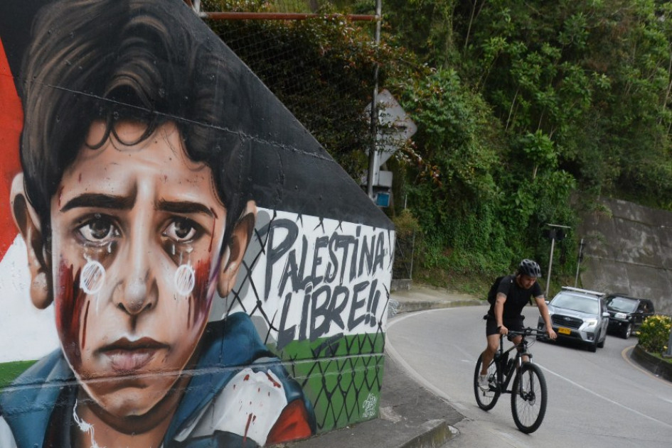 Palestina Libre Un mural ubicado en la Avenida Alberto Mendoza de Manizales, a la altura de la urbanización El Trébol